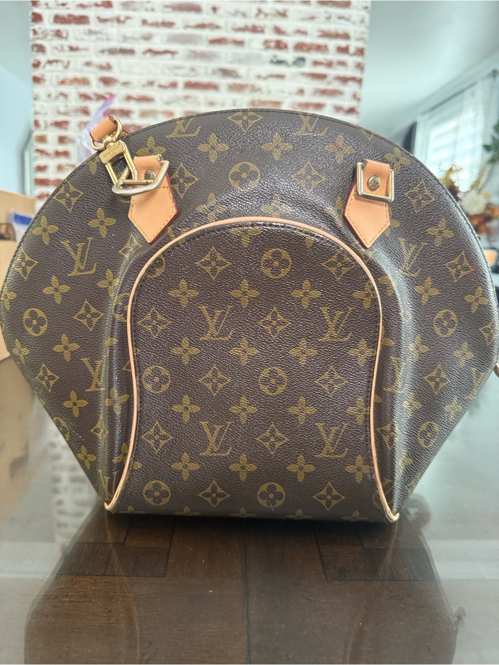 Monogram Canvas Dome Satchel with Natural Vachetta Trim great quality